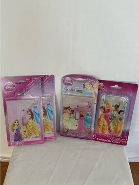 Disney Princess Switchplate and Wallplate Covers With Princess Wall Border.
